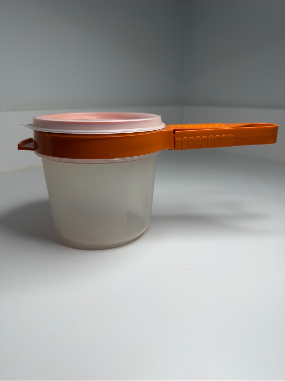 Vintage Tupperware Harvest Orange Sift-It and Container With Lid
